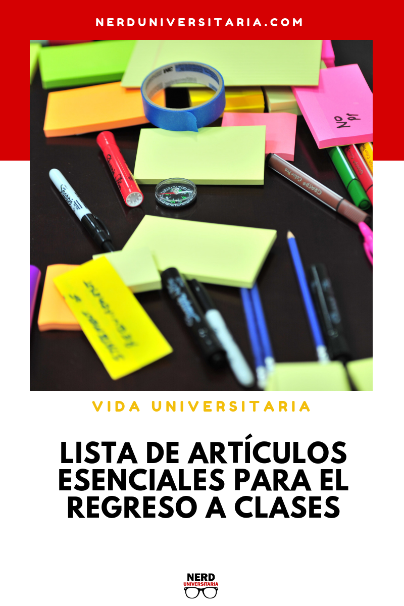 lista de artículos esenciales para el regreso a clases