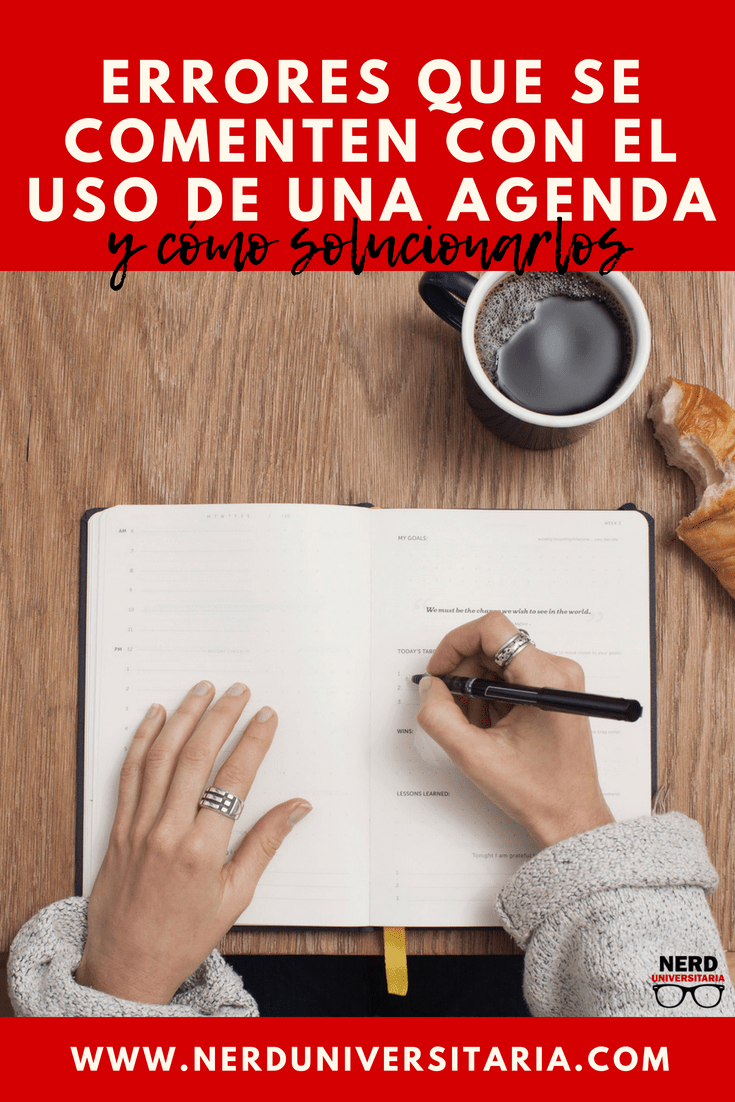 errores que se cometen con el uso de una agenda